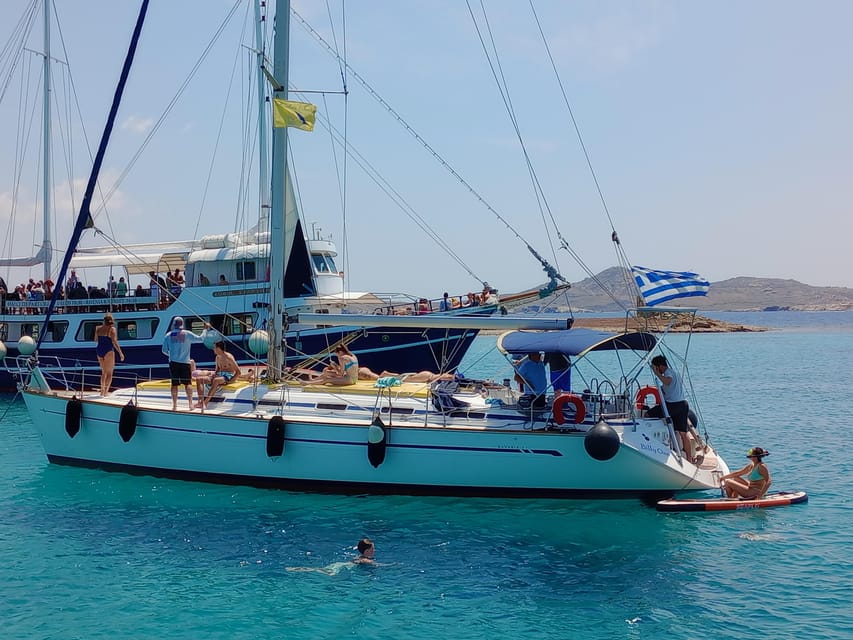 Mykonos: Rhenia Island Sunset Cruise with Transfer and Meal - Delos: Ancient Greece in the Mix (Ticket Not Included)
