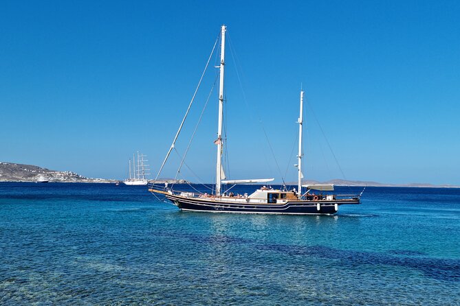Mykonos Sail Cruise to Rhenia, Guided Tour of Delos, Lunch&Drinks - Rhenia Island Coves: Swim From the Yacht Ladder, Not the Shore