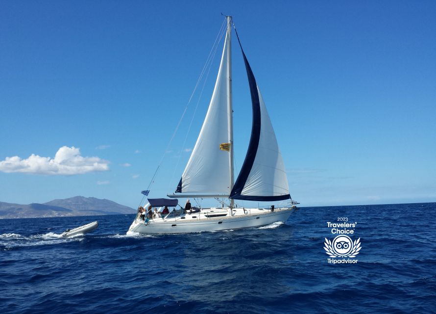 Mykonos: Yacht Cruise to Rhenia and Guided Tour of Delos - Rhenia: where the water does the selling