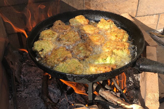 Naxos Perivoli Farm Experience & Wood-fire Cooking Class - What’s on the table: lunch, wine, coffee, and big portions