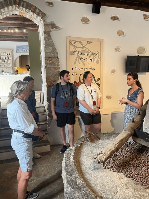 Naxos: Private E-Bike Tour with Farm Lunch - The stone mill olive press: olive oil production you can taste