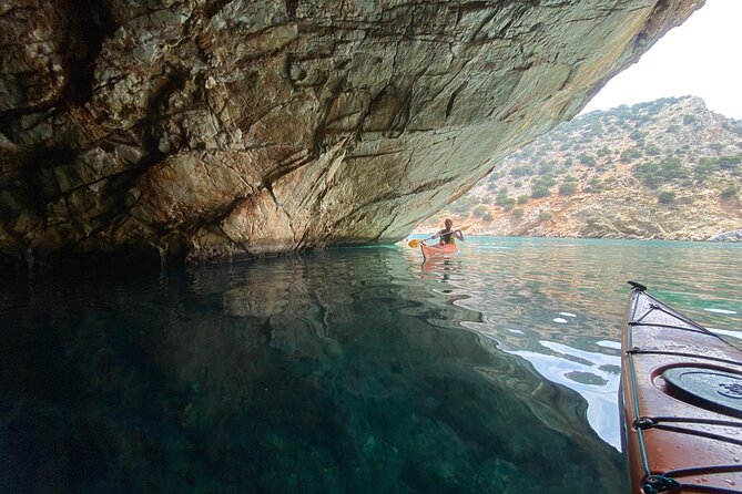 Naxos: Rhina Cave Sea Kayaking Tour - Swimming spots, cliff-jump style fun, and the guide-led “choose your comfort” approach