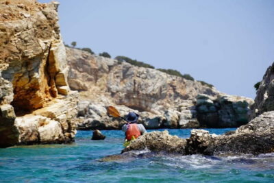 Naxos: Rina Cave Sea Kayak Tour with Snorkeling and Picnic - Learning sea kayak basics (without feeling like a test)