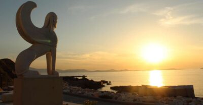 Naxos: Wine and Mythology Sunset Tour - Meeting at Naxos Town Hall’s marble sphinx