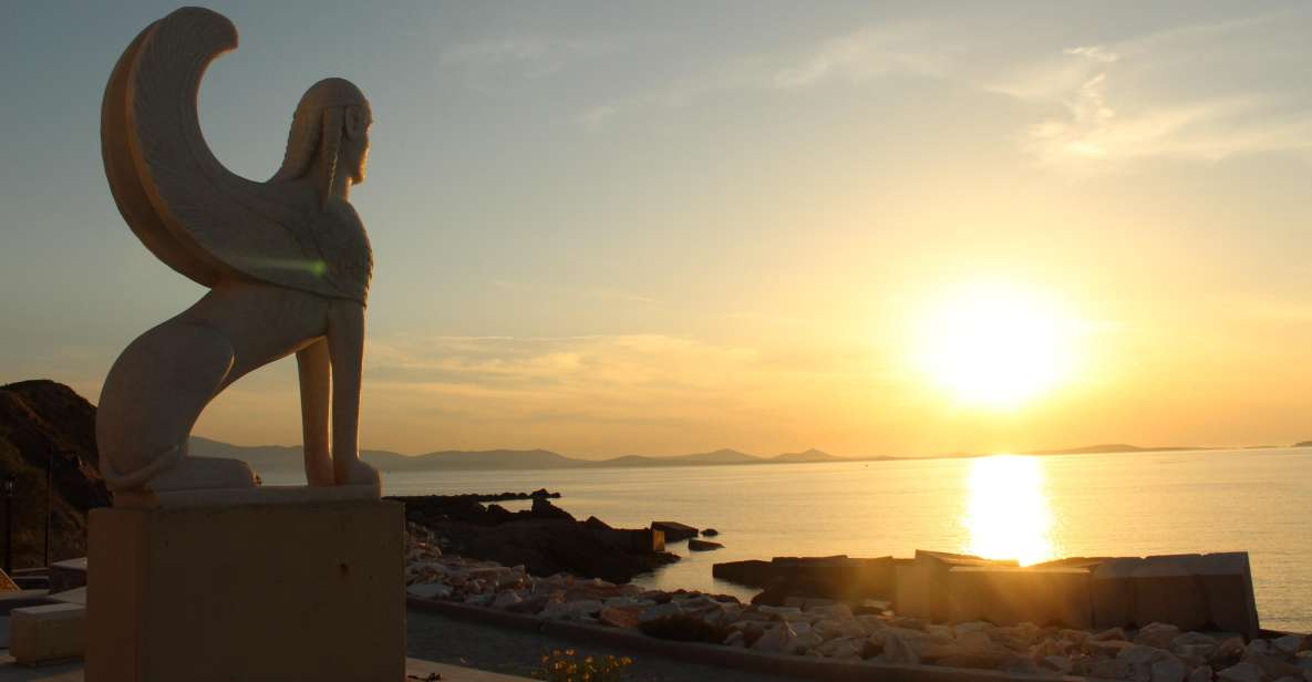 Naxos: Wine and Mythology Sunset Tour - Meeting at Naxos Town Hall’s marble sphinx
