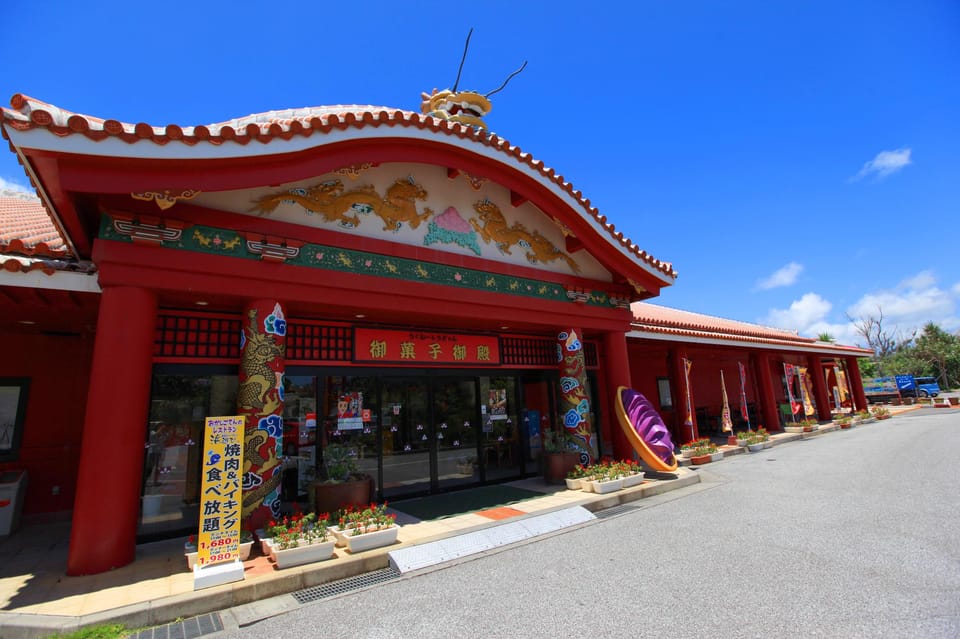 Okinawa Churaumi or Tropical, Kouri American Village BusTour - Okashigoten for Beniimo tarts and Okinawan snack logic