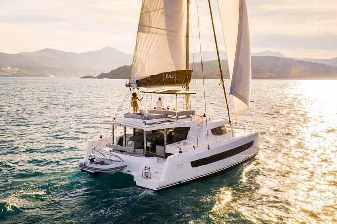 Panormo: Luxury Sunset Catamaran Cruise Sushi & Open Bar - The sunset finale off Panormo: golden hour with room to breathe