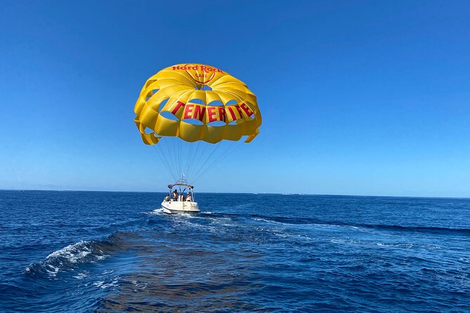 Parasailing flights on the coast of Adeje in Tenerife - Costa Adeje Views From Above: Beaches, Coastline Curves, and Sea Color
