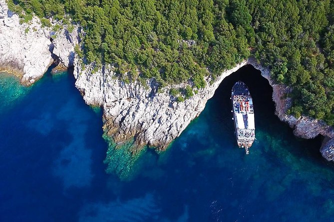 Parga & Sivota Islands Blue Lagoon Cruise from Corfu - Bella Vraka cave: a brief but memorable water-land moment