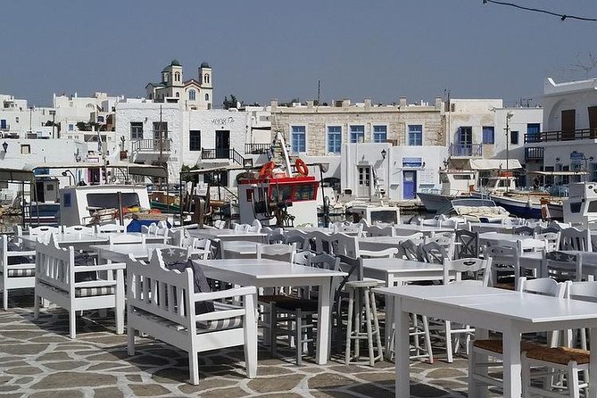 Paros Bus Island Tour - Pounta, kite culture, and a quick glance toward Antiparos