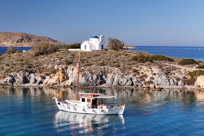 Paros Half Day Boat Tour from Naoussa port and Bay . - Stop 3: Agia Kali island and the church climb above Naoussa