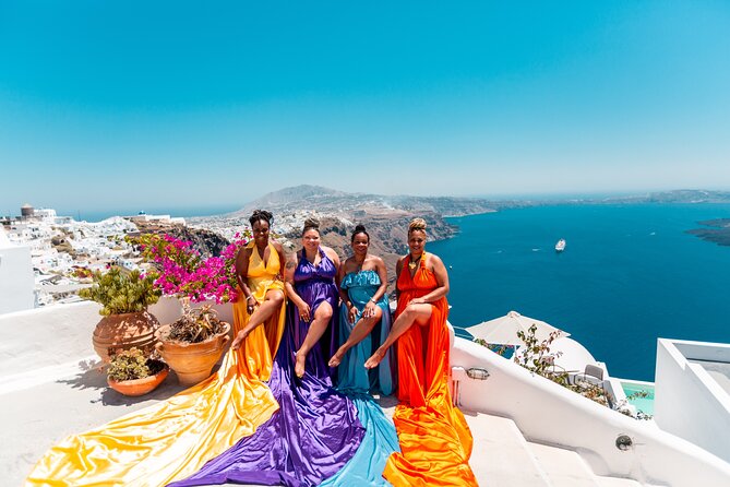 Photoshoot in Flying Dresses in Santorini - Your timeline: 1 hour, two stops, and why timing is everything
