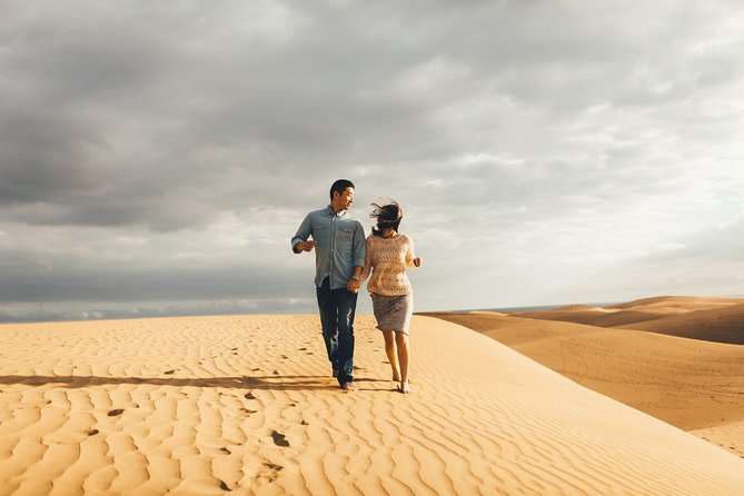Photoshooting in the Maspalomas Dunes - Weather reality check: a sunset promise with a plan B