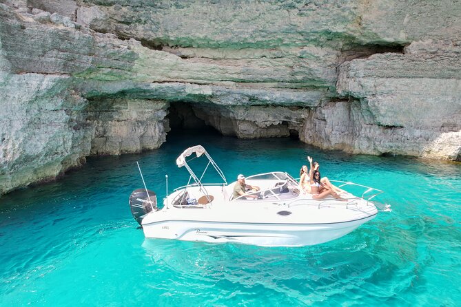 Private Boat Charter Comino, Blue Lagoon, Crystal Lagoon, Gozo - Sliema Promenade and the Smugglers Cave area: a scenic warm-up with smart stops