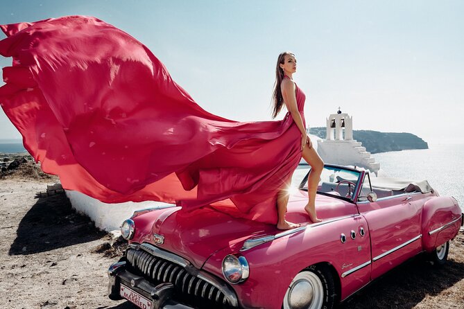 Private Flying Dress Photoshoot in Santorini - What Happens Before You Arrive (So You’re Not Guessing)