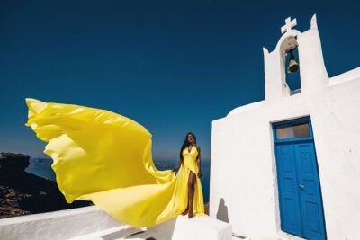Private Flying Dress Photoshoot in Santorini - The Imerovigli Stop: What Your Photographer Will Actually Do