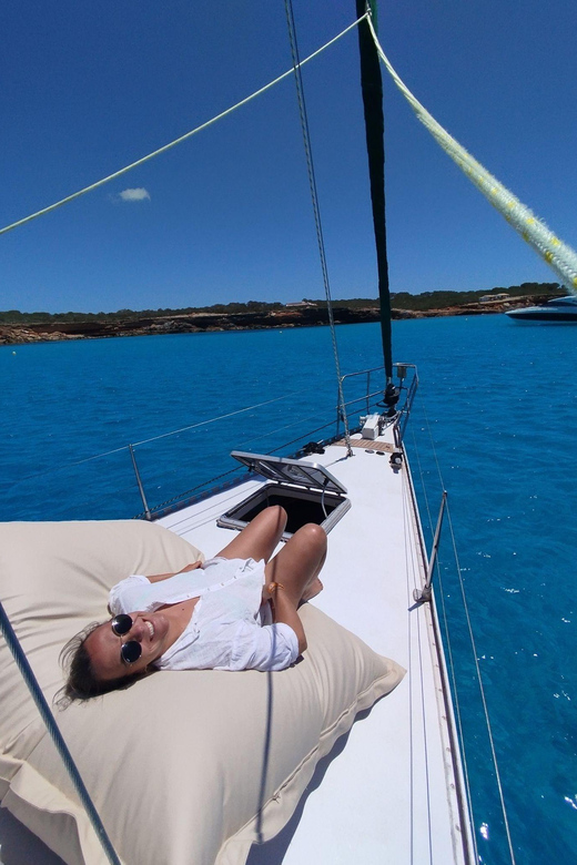 Private Sailboat Day-Trip from IBIZA to FORMENTERA - Platja des Jondal at sunset: the last two hours feel slow