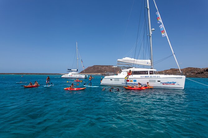 Private trips to Lobos Island in Catamaran Lagoon 421 - Time on the water at Lobos: snorkelling, kayaking, and paddle boarding