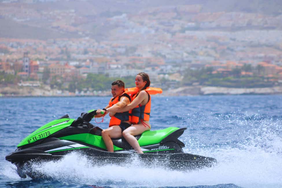 Puerto Colón: Kawasaki Jet Ski Tour Along Tenerife's Coast - The Secret Stop: Photos and a Short Swim Moment