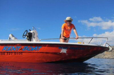 RENT A BOAT 5,5m - 30hp LICENSE FREE Chora Sfakion, Sfakia - The boat setup that matters: 5.5m length, sunshade, and space for 6