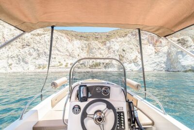 Rent a Boat in Santorini with Free License - The Boat Setup: License, GPS, Snorkel Gear, and Soft Drinks