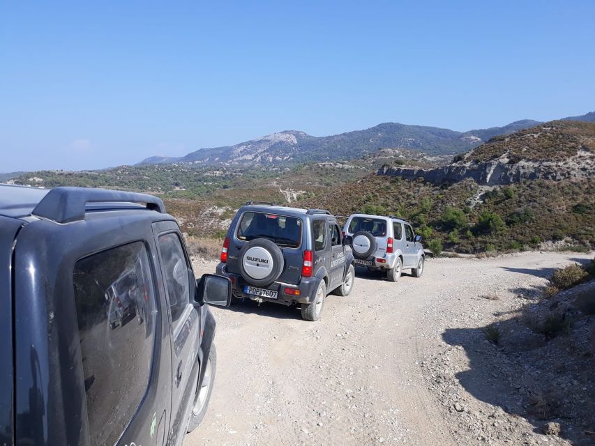 Rhodes: 4x4 Self-Drive Jeep Tour with Pickup in the North - Archipoli tastings: honey, souma, olive oil, sweets, fruit