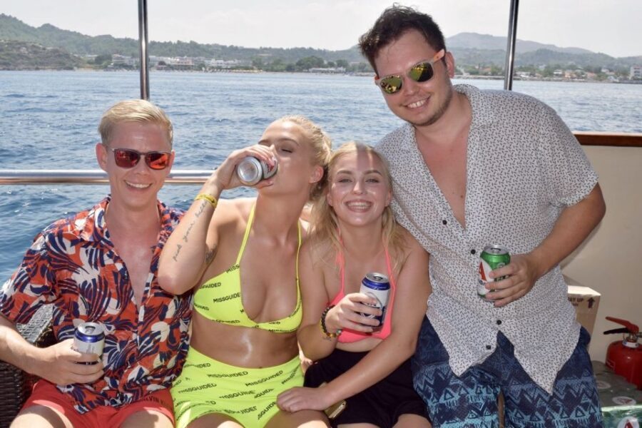 Rhodes: Boat Party Cruise with Live DJ - Afandou Bay with a Traganou Caves stop for extra exploring