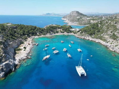 Rhodes: Cruise with 4 Swim Stops, Lunch, Drinks & Transfers - Boat Comfort and the Open Bar That Keeps the Mood Light