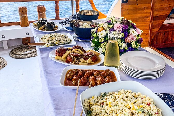 Rhodes Day Cruise (with lunch & unlimited drinks) 5,5 Hours - All-Inclusive on Board: Food, Drinks, and Small Comforts That Add Up