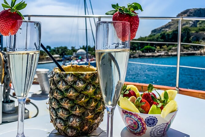 Rhodes Day Cruise (with lunch & unlimited drinks) 5,5 Hours - Afandou Beach Stop: Quiet Swim Time and Lunch With Local Flavor
