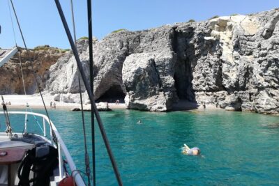 Rhodes Exclusive Swim Cruise Cocktail Open bar & Gourmet Buffet - Ladikos oil-trade area: caves, shipwreck pottery, and a bay with a commercial past