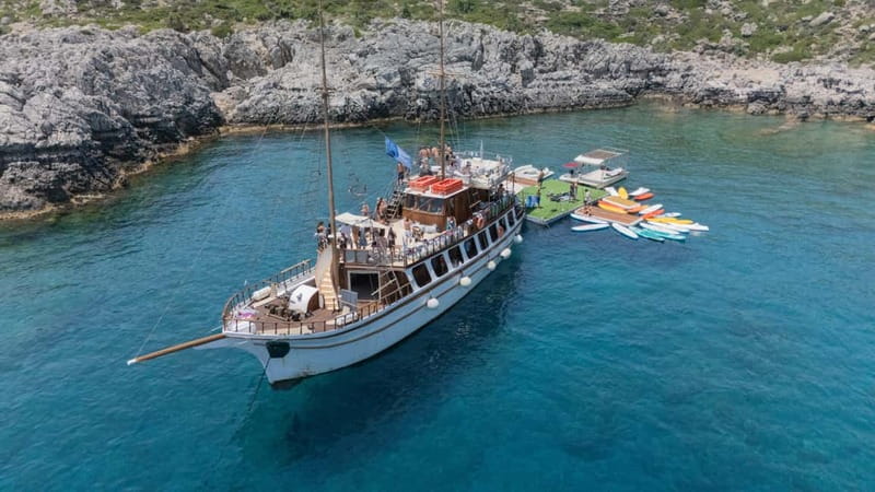 Rhodes: Gulet Trip with Food, Drinks, SUP, Kayak & Swimming - The Greek Lunch and Unlimited Drinks: Worth the Price