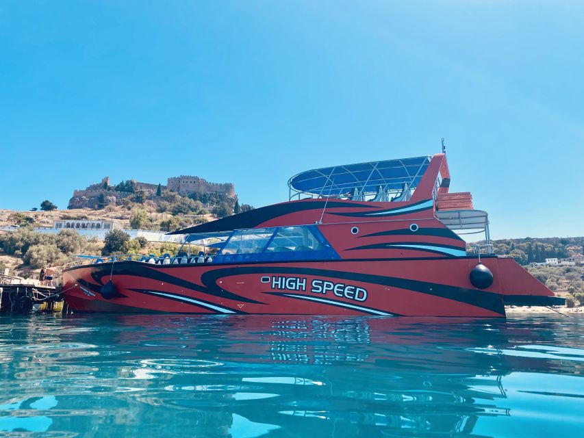 Rhodes: High Speed Boat Trip to Lindos - Golden sand and the beach payoff: planning for Tsambika Bay and Lindos Bay