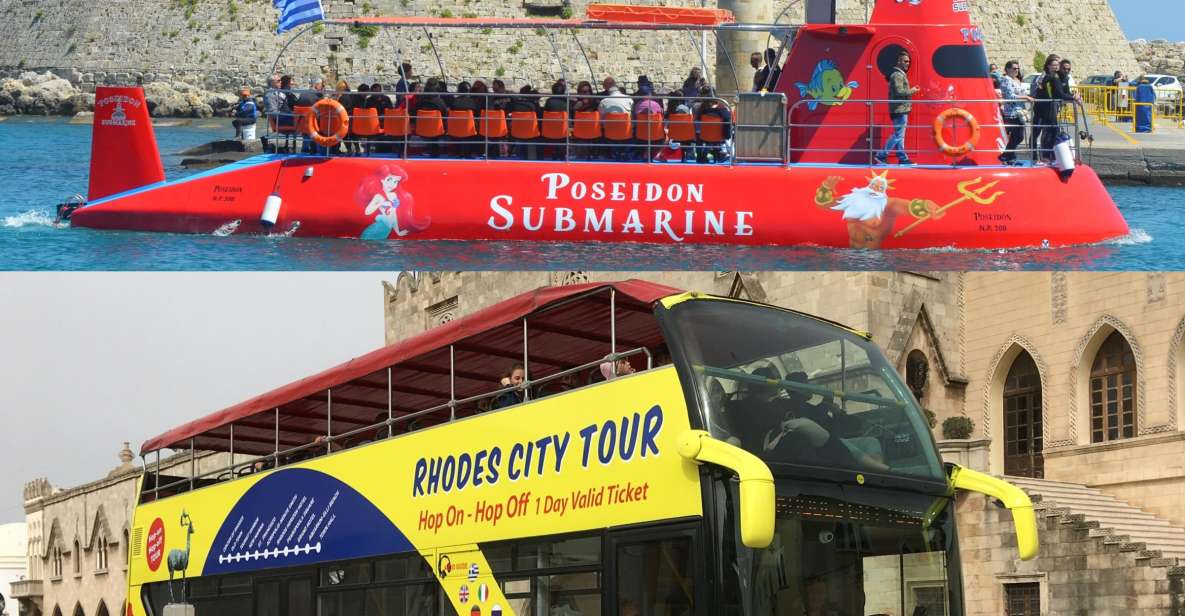 Rhodes: Hop-on Hop-off Bus and Submarine Tour - Hop-On Hop-Off Bus Route: Best Stops for First-Time Orientation