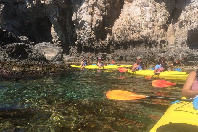 Rhodes Sea Kayaking Adventure small groups incl.Transfer & snack - Stop 1: Red Sand Beach swim, snorkel, and beachside cooking lesson