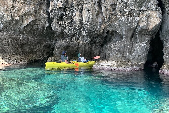 Rhodes Sea Kayaking Adventure small groups incl.Transfer & snack - Paddling around Feraklos/Charaki: castle views plus cave exploration