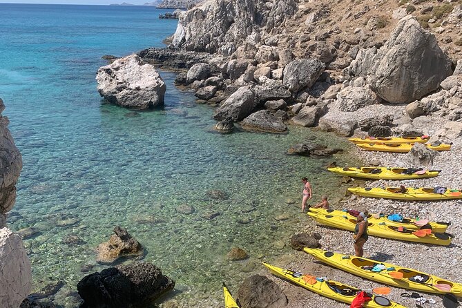 Rhodes Sea Kayaking Adventure small groups incl.Transfer & snack - Stop 3: Archangelos Castle and the three-crosses port moment