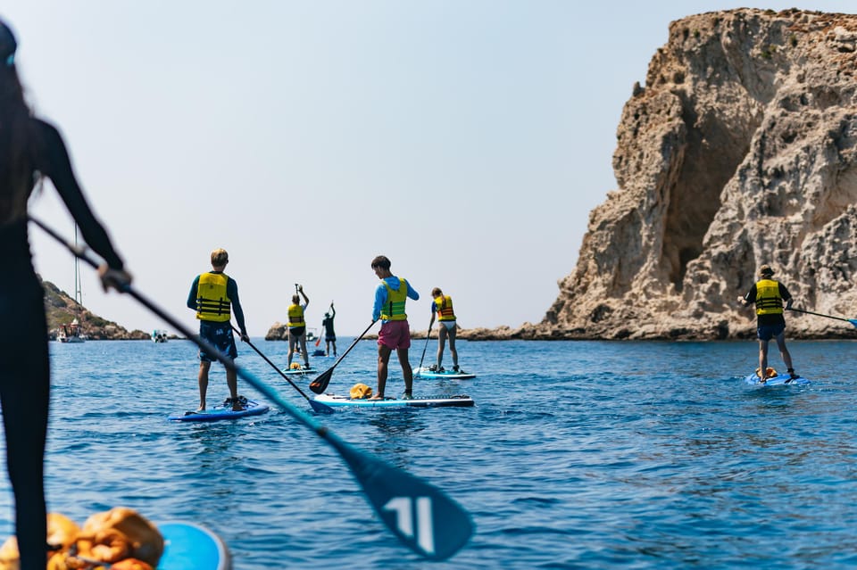 Rhodes: Stand-Up Paddleboard and Snorkeling Tour - Cliff-lined paddling: seeing sea-only Rhodes spots up close