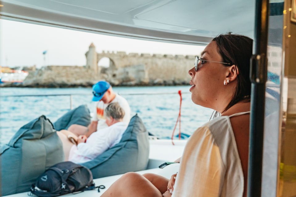 Rhodes: Sunset Catamaran Cruise with Dinner Buffet & Drinks - Meeting Point, Timing, and How to Avoid the Stress Domino Effect