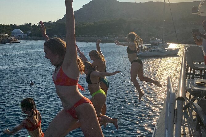Rhodes Sunset Cruise - Swim and Dine w/ Live Music & Sunset! - Kallithea Springs: the anchor-stop swim you’ll actually use
