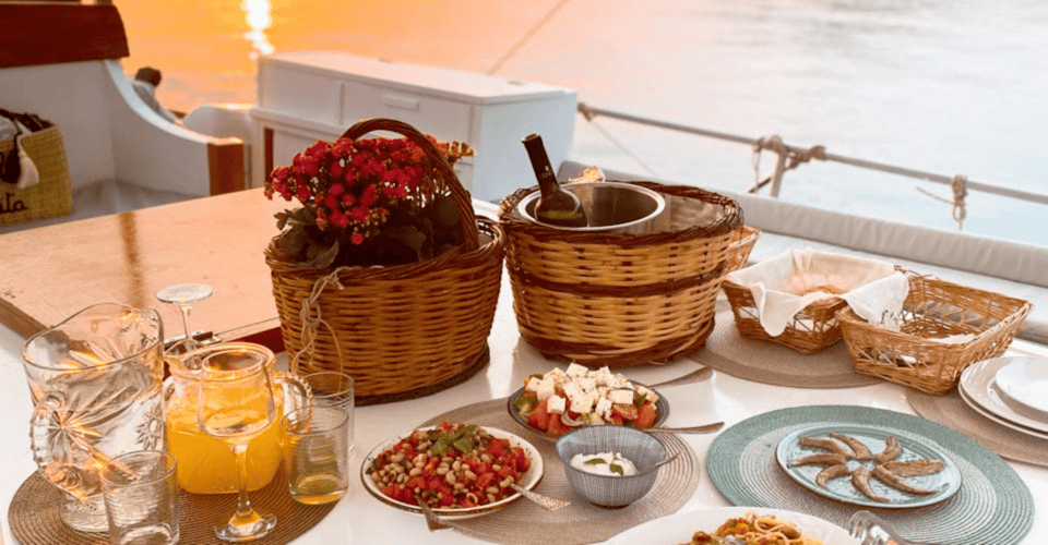 Rhodes: Sunset Cruise w/ Gourmet Buffet, Drinks & Live Music - Gourmet Greek buffet: what you should look for on the menu