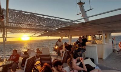 Rhodes: Sunset Cruise with Live Music, Wine & Greek Buffet - The east-coast cruise: big Rhodes landmarks from the water