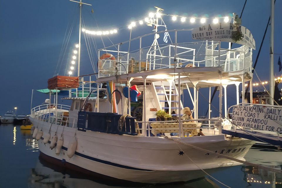 Rhodes Town: Anthony Quinn, Kalithea & Afandou Boat Cruise - Kallithea Springs: The Final Snorkel Hour With Fish and Squid Chances