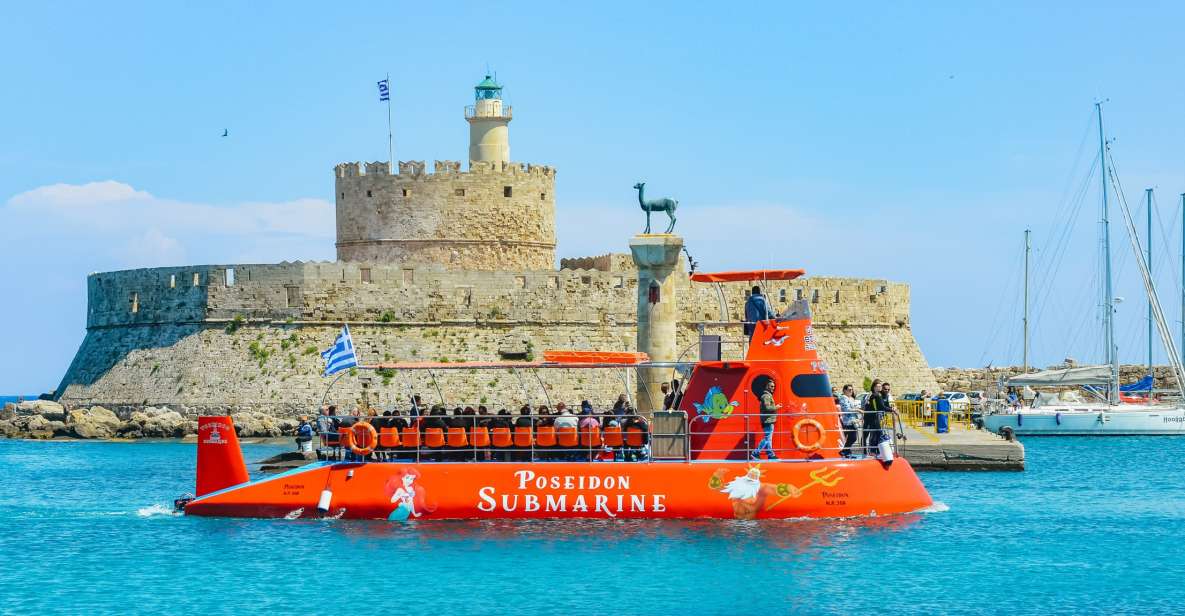 Rhodes Town: Submarine Cruise with Underwater Views - Air-Conditioned Underwater Cabin vs Deck Time