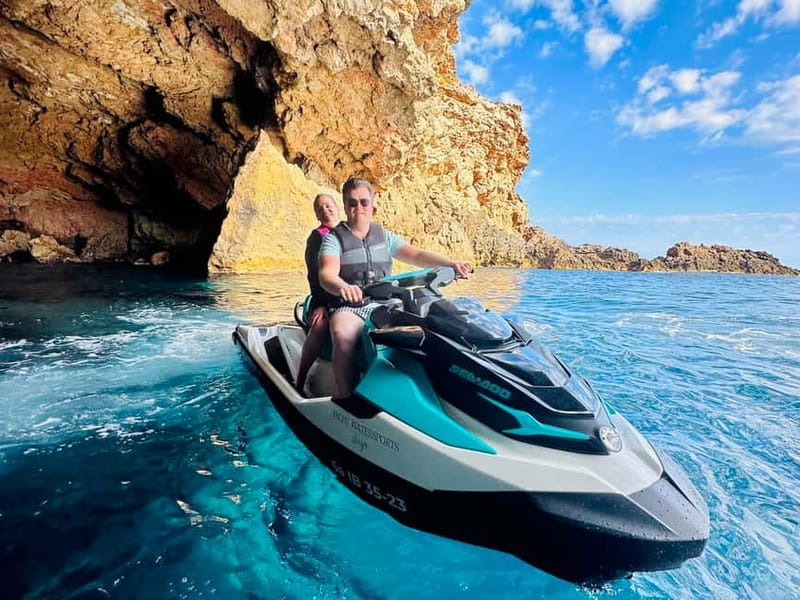Santa Eulalia: Jet Ski Tour with Optional Dolphin Searching - The 2-hour dolphin & jet ski option: best odds, clear expectations