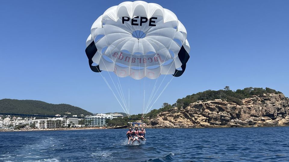 Santa Eulària des Riu: Parasailing Boat Cruise with Drinks - Parasailing out of Santa Eulària del Río: the vibe in 90 minutes