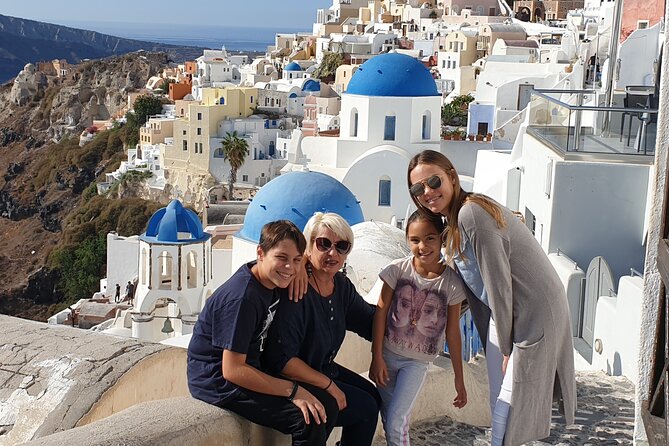 Santorini: 6hr Private Tour with Olive Oil, Beer or Wine Tasting - Firostefani: blue-domed church views in 10 minutes