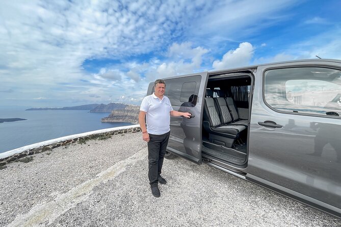 Santorini Airport to any Hotels or vice versa - Inside the ride: private car comfort plus onboard Wi‑Fi