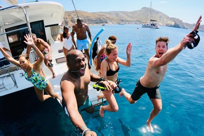 Santorini All-inclusive Catamaran Cruise with Thirassia Stop - Akrotiri’s Lighthouse and the Rocky Coast: The Points You Don’t Get From Town
