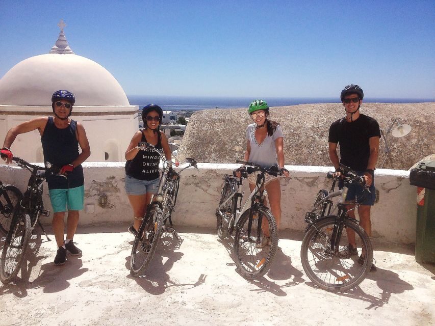 Santorini: Around the Island by Electric Bike - The ride back through vineyards and Emporio’s windmills